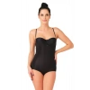 MARSİLYAN™ SİYAH MI  2723 Lazer Kesim Göğsü Açık Slip Korse