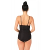 MARSİLYAN™ SİYAH MI  2723 Lazer Kesim Göğsü Açık Slip Korse