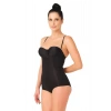 MARSİLYAN™ SİYAH MI  2723 Lazer Kesim Göğsü Açık Slip Korse