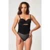 MARSİLYAN™ SİYAH MI  2945 Tül Karyokalı Slip Lazer Korse