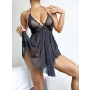 Siyah Şık Mini Fantezi Tül Gecelik