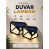 Solar Sensörlü Duvar Lambası Bahçe Lambaso Parlak Beyaz Işık Suya Dayanıklı