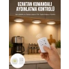 Spot Lamba Led Işık 3lü Uzaktan Kumandalı Pilli Yapışkanlı Kablosuz Yeni Nesil