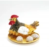 Swarovski Taşlı Yumurtalı Tekli Tavuk Model 1