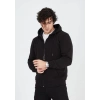 Tam Fermuarlı Kapşonlu  SweatShirt - Siyah -