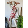 Tasmalı Kırmızı Harness Fantazi İç Giyim Takım