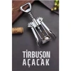 Tirbuşon Basınçlı Pratik Tirbuşon Şarap ve Şişe Açacağı Kolay Kullanım Çelik 721046