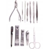 Tırnak Makası Tırnak Bakım Seti Deri Çantalı 12 Parça Set (4887)