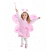 Toz Pembe Renk Kelebek Kanadı Tacı ve Sopası 50x37 cm (4887)