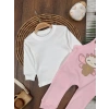 Toz Pembe Renk Kız Bebek & Çocuk Pamuklu 2 Parça Tulum