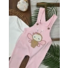 Toz Pembe Renk Kız Bebek & Çocuk Pamuklu 2 Parça Tulum