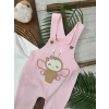 Toz Pembe Renk Kız Bebek & Çocuk Pamuklu 2 Parça Tulum