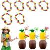 Tropikal Hawaii Parti Malzemeleri – Kolye, Pipet, Bardak Seti