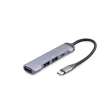 Type-C Hub 3*Usb2.0 + Usb3.0 Gri HDX7040