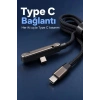 Type C Şarj Kablosu Katlanabilir Telefon Standlı Örgü Tasarım