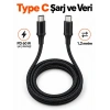 Type C To Type C Led Işıklı Şarj Kablosu 1,2 Metre