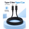 Type C to Type C LED Işıklı Şarj Kablosu 1,2 Metre