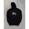 Üç İplik Kapşonlu Baskılı SweatShirt - Siyah -