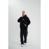 Üç İplik Kapşonlu Dijital Patchli SweatShirt - Siyah -