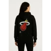 Üç İplik Kapüşonlu Ön ve Arka Baskılı SweatShirt hoodie - Siyah -