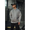 Üç İplik Penye Kapşonlu Basic SweatShirt - Boyalı Gri -