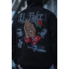 Üç İplik Penye Kapşonlu Baskılı SweatShirt - Siyah -