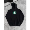 Üç İplik Penye Uzun Kol Kapüşonlu SweatShirt - Siyah -