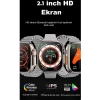 Ultra 8 2.1 inç IPS Ekran Konuşma ve NFC Özellikli Akıllı Saat - Siyah