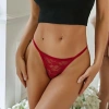  Fantazi Kırmızı Dantelli Kadın String - Tanga TG278616