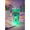 Unicorn Temalı Led Işıklı Suluk Buzlu Cam Görünümlü 450 ML Çift Katman Mika Su Şişesi 2646 Yeşil