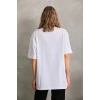 Unisex Bisiklet Yaka 20/1 Düz Oversize TShirt
