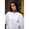 Unisex Bisiklet Yaka Baskılı Oversize TShirt