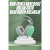 Unısex Yüksek Ses Kaliteli Yumuşak Kılıflı Kablosuz Kulak Üstü Bluetooth Kulaklık