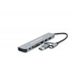 Usb 3.0 & Type-C Combo Hub Audio Kart Okuyucu 8 Port - Gri HDX7828