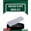 Usb Alıcılı Kablosuz Klavye Mouse - Geniş Uyumluluk, Sessiz Tuşlar