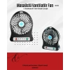 Usb Girişli Taşınabilir Masaüstü Mini Fan – 3 Kademeli Hız, Şarjlı, Işıklı, Sessiz Çalışma