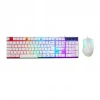 USB Kablolu Oyuncu Klavye ve Mouse Seti - Beyaz RGB