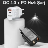 Uslion 20w Usb Qc3.0 Şarj Pd3.0 Hızlı Şarj Aleti Şarj Başlık