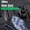 Uslion 30w 2 Usb + Type-c Girişli Qc3.0 Hızlı Araç Çakmaklık Şarjı