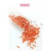 Uzun Boru Kesme Boncuk Çap 2mm Uzunluk 10 mm - 60 Gram - Turuncu Beyaz - BNC294