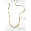 Uzun  İtalyan Çelik  Kolye-60cm - Altın