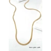 Uzun  İtalyan Çelik  Kolye-60cm - Altın