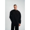 Uzun Kol Bisiklet Yaka Basic SweatShirt - Siyah -