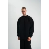 Uzun Kol Bisiklet Yaka Basic SweatShirt - Siyah -