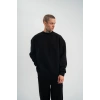 Uzun Kol Bisiklet Yaka Basic SweatShirt - Siyah -