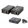 Vga + Ses Rj45 Extender Seti 100 M - Siyah HDX1318