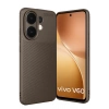 Vivo V60 5G Auto Focus Karbon Kapak - Kahverengi