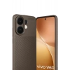 Vivo V60 5G Auto Focus Karbon Kapak - Kahverengi