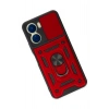 Vivo Y16 Kılıf Pars Lens Yüzüklü Silikon - Kırmızı