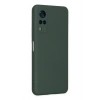 Vivo Y53S Kılıf Nano içi Kadife Silikon - Koyu Yeşil